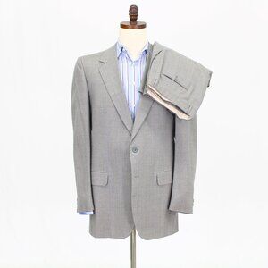 Unbranded 40L 36x33 Gray Full Suit 2-Button Stripe R581